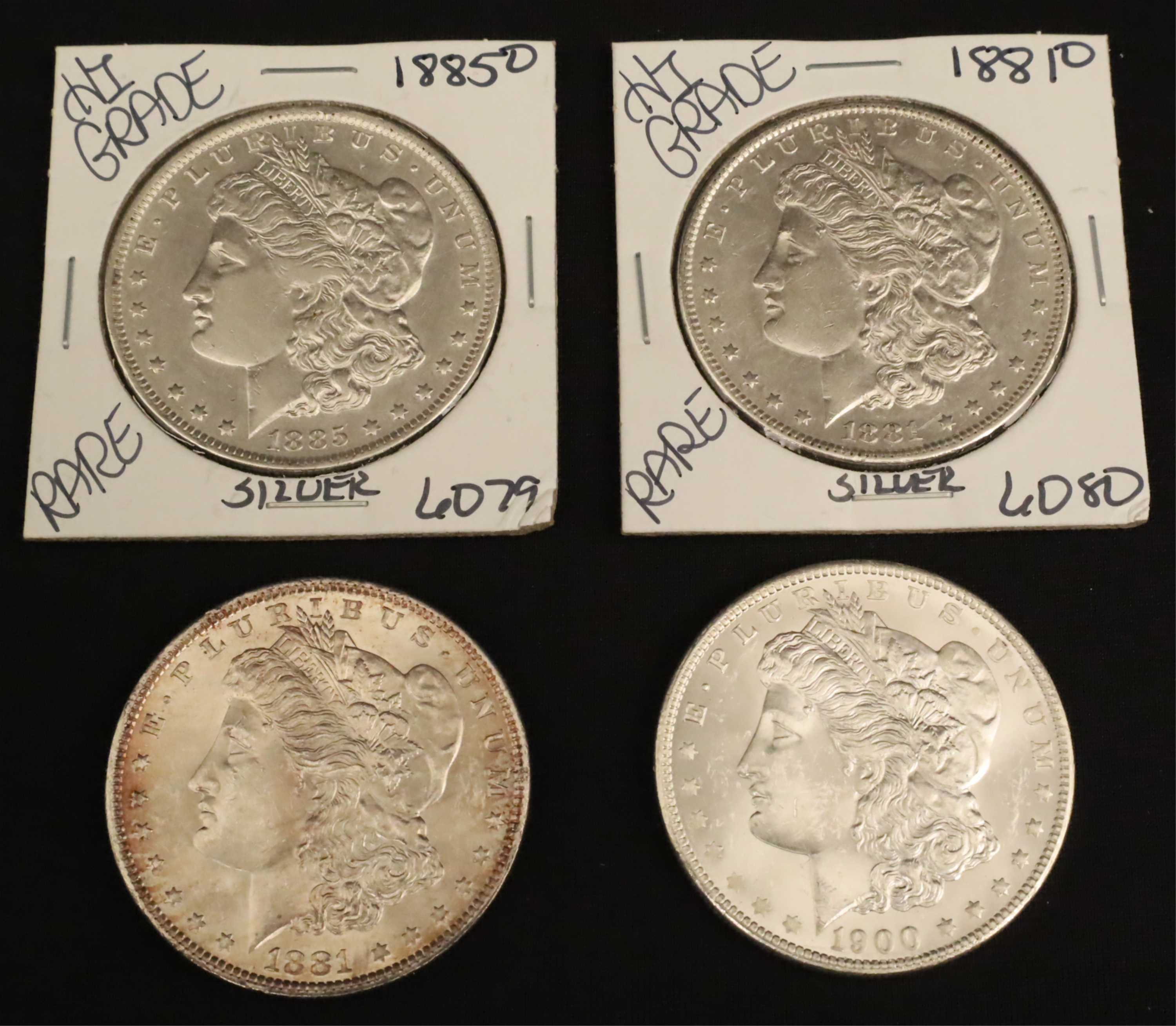 Appraisal: GROUP OF VERY HIGH GRADE MORGAN SILVER DOLLARS Group of