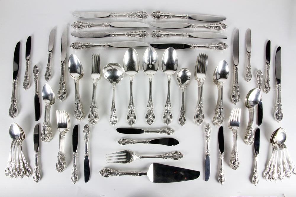 Appraisal: - Wallace Grand Victorian Pattern Flatware Wallace Grand Victorian pattern