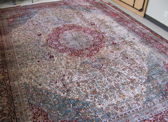 Appraisal: SINO-PERSIAN FAUX SILK CARPET ' x '