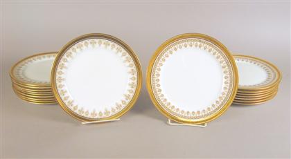 Appraisal: Set of ten Cauldon porcelain dinner plates retailed by tiffany