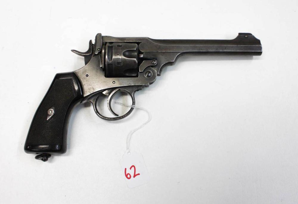 Appraisal: WEBLEY MARK VI DOUBLE ACTION REVOLVER acp caliber shaved cylinder