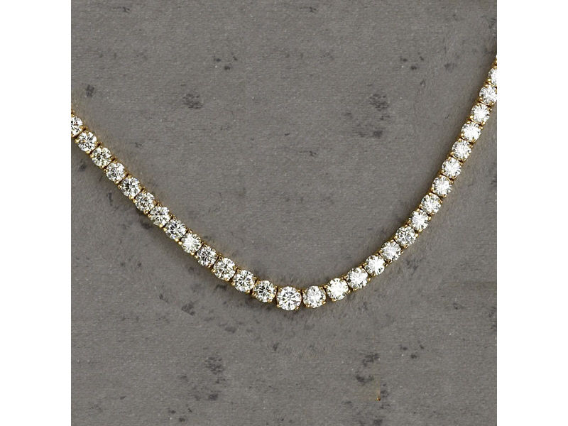 Appraisal: DIAMOND NECKLACE k yellow gold necklace with eighty-eight round brilliant