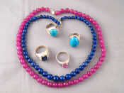 Appraisal: A mixed lot comprising a lapis lazuli necklace a bead