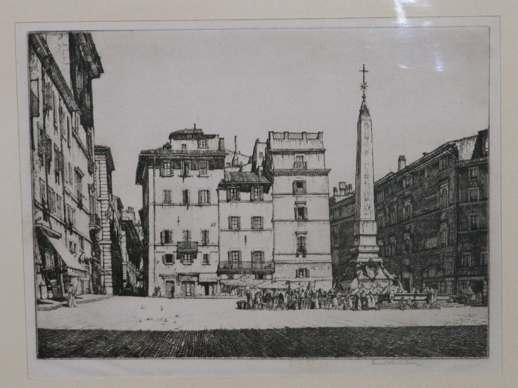 Appraisal: LOUIS C ROSENBERG Etching 'Gagga della Rotunda' signed in pencil