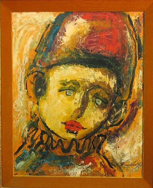 Appraisal: Ramirez th Century Untitled Boy with cap signed and dated