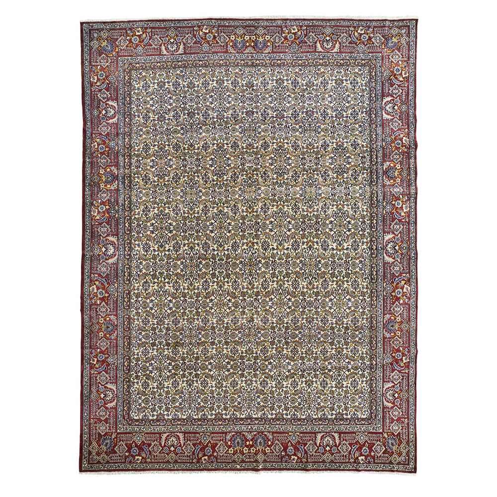 Appraisal: NAJAFABAD CARPET CENTRAL PERSIA MODERN the ivory field with allover