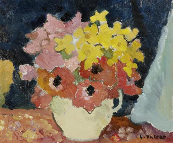 Appraisal: VALTAT LOUIS Dieppe - Paris Floral bouquet Oil on board