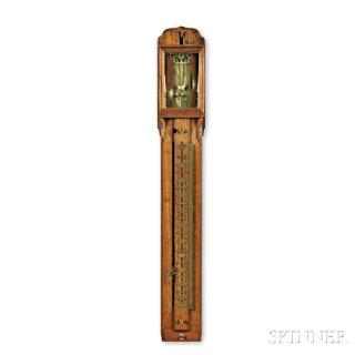 Appraisal: Shitan Wood Shaku Dokei or Pillar Clock Japan c traditional-style