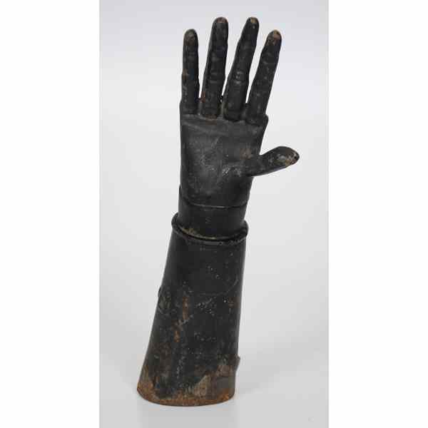 Appraisal: Iron Glove Form Continental Lg in