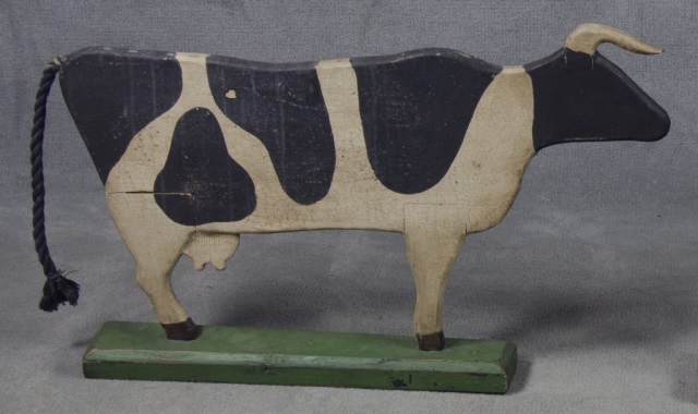 Appraisal: Painted Wood Bull by Luigi RossiLikely early th century Black