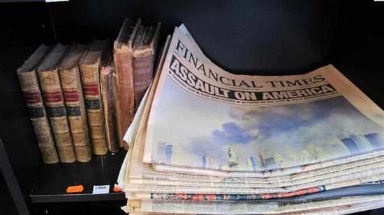 Appraisal: PART SHELF OF ASSORTED BOOKS INCLUDING MACAULAYS ESSAYS AND NEWSPAPERS