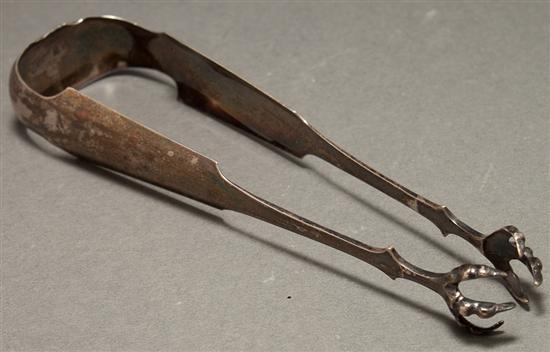 Appraisal: American Classical style silver sugar tongs Isaac Reed Son Philadelphia