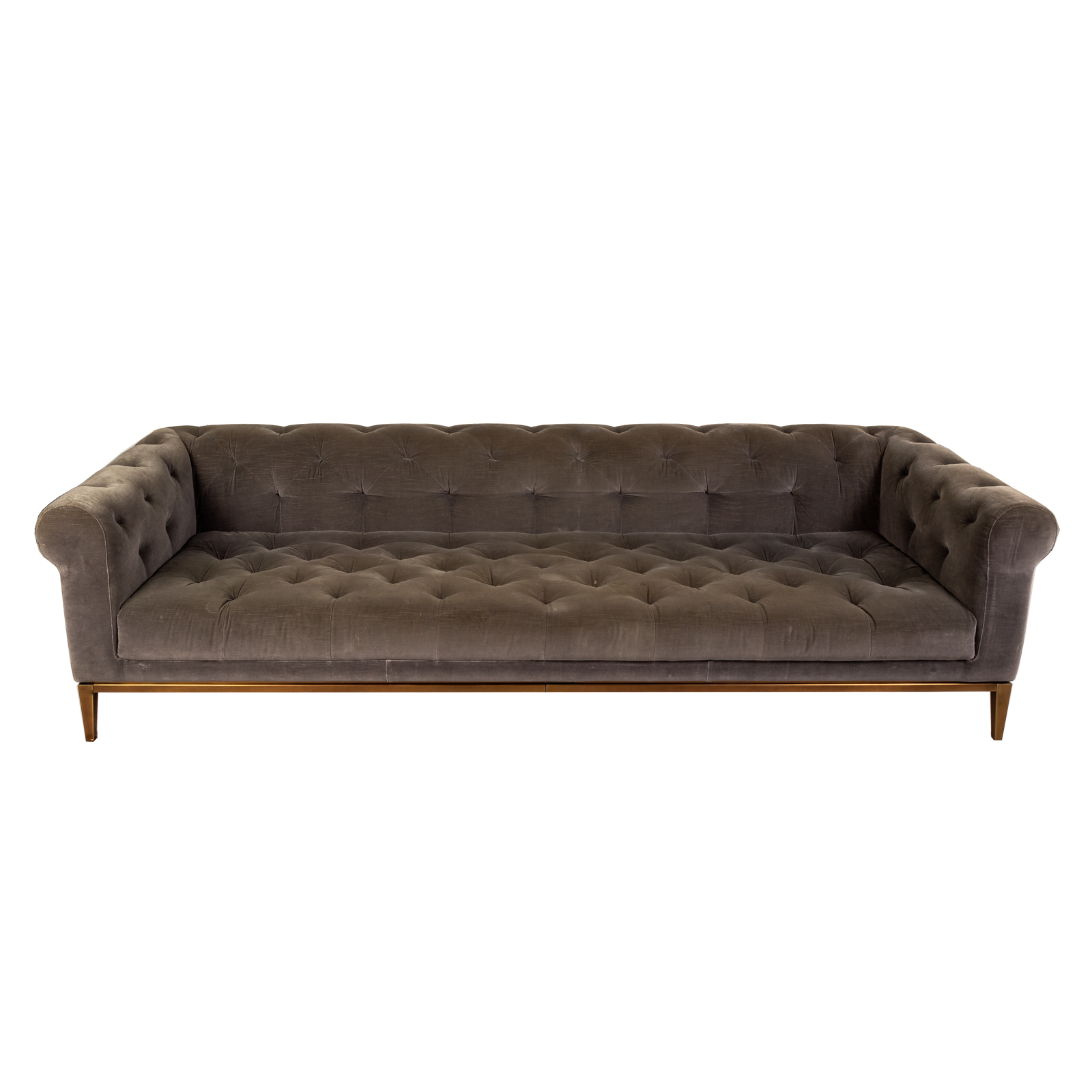 Appraisal: RESTORATION HARDWARE ITALIA CHESTERFIELD SOFA With tufted button upholstery on