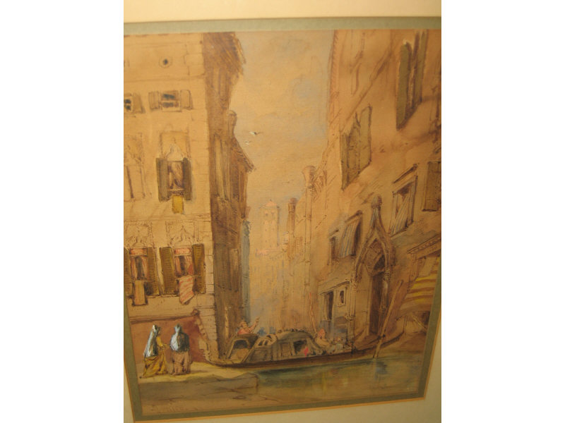 Appraisal: ITALIAN SCHOOL TH CENTURY VENICE gouache and ink drawing titled