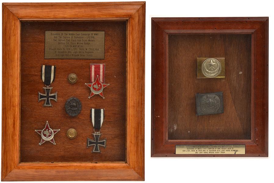 Appraisal: COLLECTION OF WWI ITEMS SOUVENIRED DURING THE MIDDLE EAST CAMPAIGN