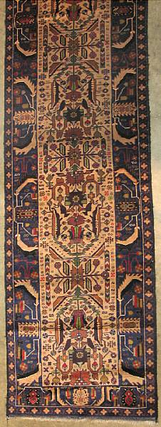 Appraisal: An Afghan runner size approximately ft x ft in