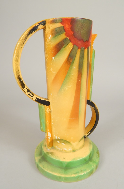 Appraisal: A mid thC plaster finish Art Deco vase the cylindrical