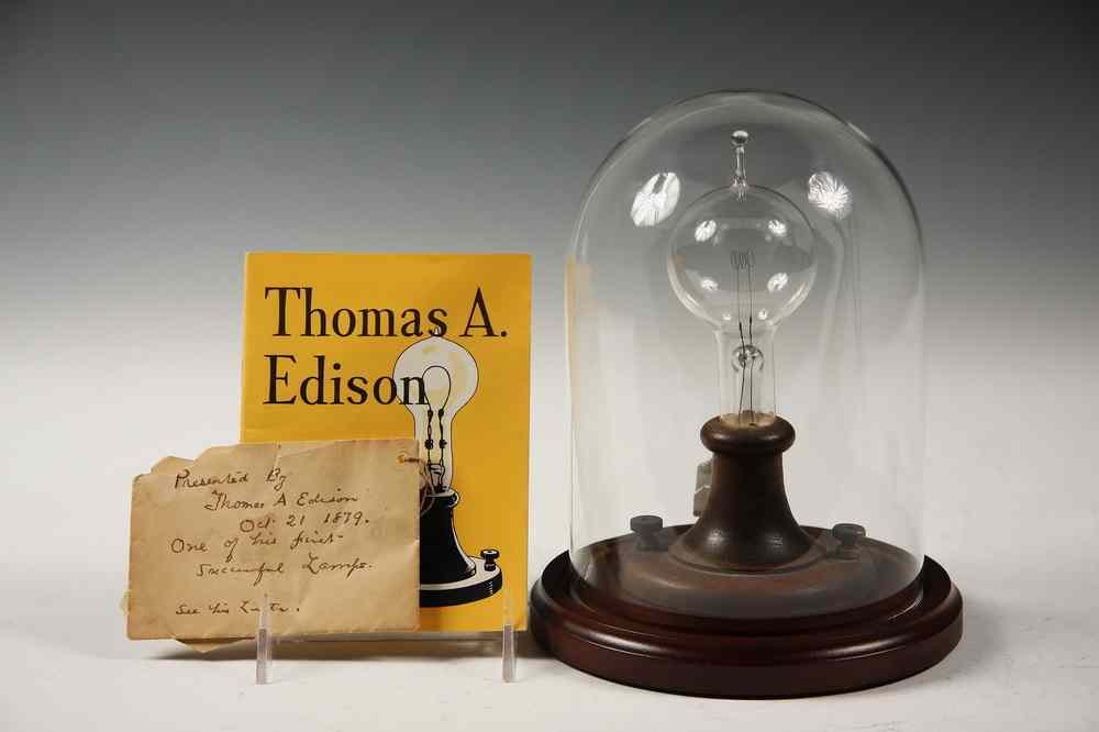 Appraisal: EXTREMELY RARE EDISON LAMP - One of the Original Thomas