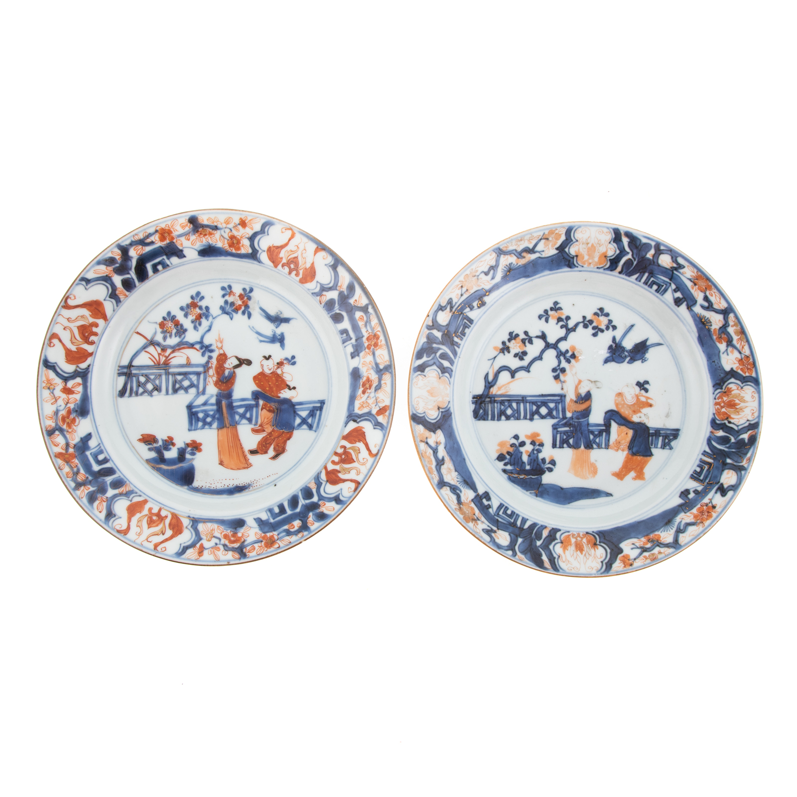 Appraisal: A PAIR CHINESE EXPORT IMARI PLATES Kang Xi circa -