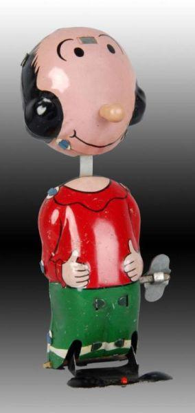 Appraisal: Tin Linemar Olive Oyl Hopping Toy Description Japanese Wind-up Working