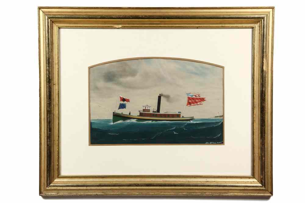 Appraisal: W C GOUACHE - Tugboat 'Uncle Abe' by James Gale