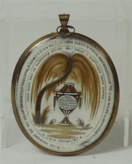 Appraisal: An early th century memorium miniature of oval form decorated