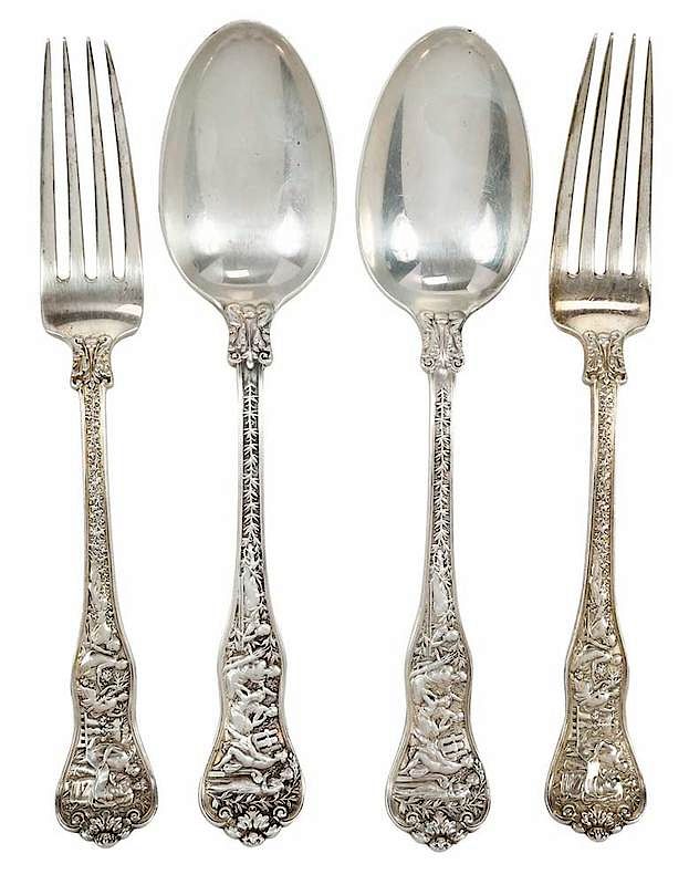 Appraisal: Tiffany Olympian Sterling Flatware Pieces American - including four forks