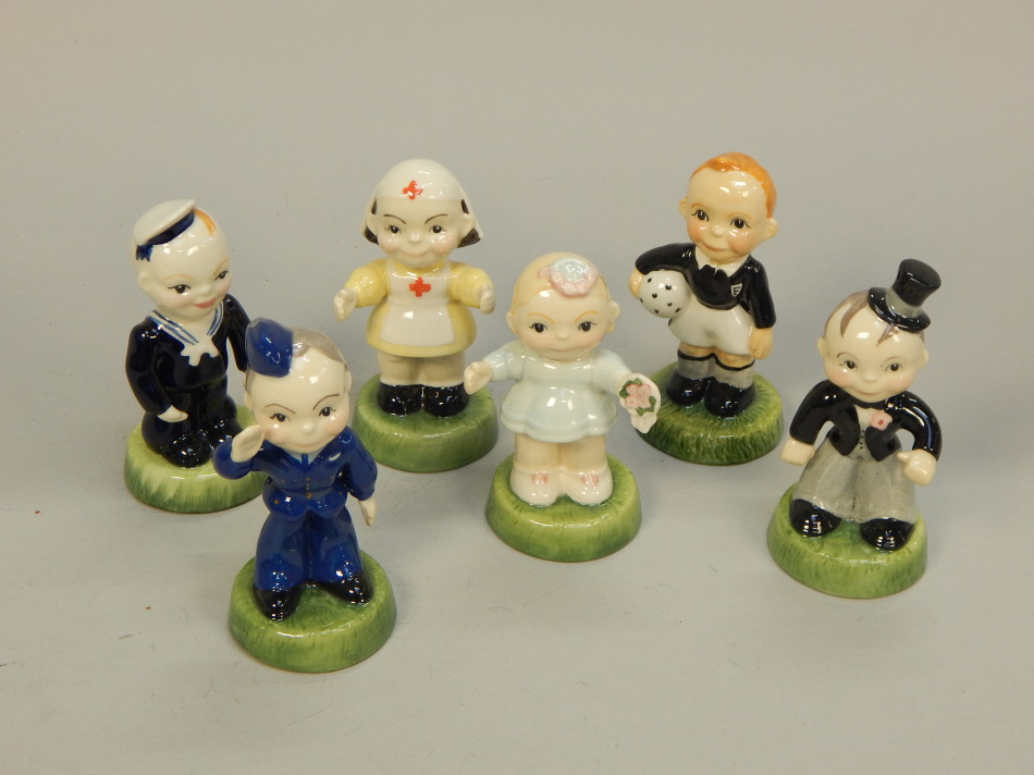 Appraisal: Six Carlton ware Wade limited edition figures from the Carlton