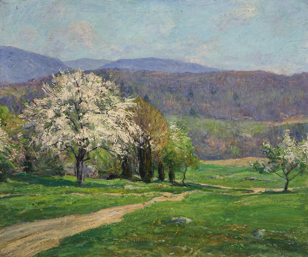 Appraisal: NISBET ROBERT HOGG American - Apple Blossoms oil on masonite