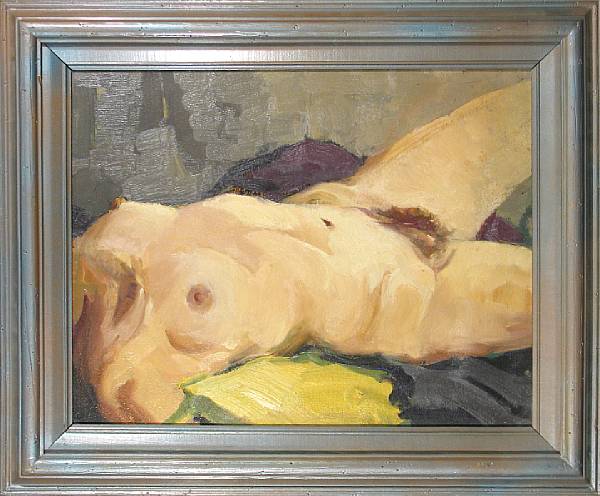 Appraisal: George Brandriff American - Reclining Nude c inscribed and signed