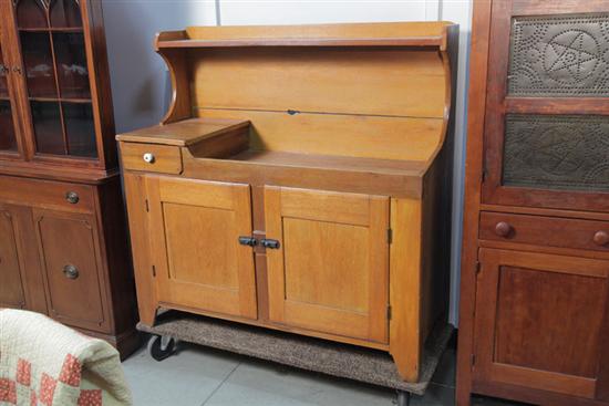 Appraisal: DRY SINK Two doors surmounted by one small drawer and