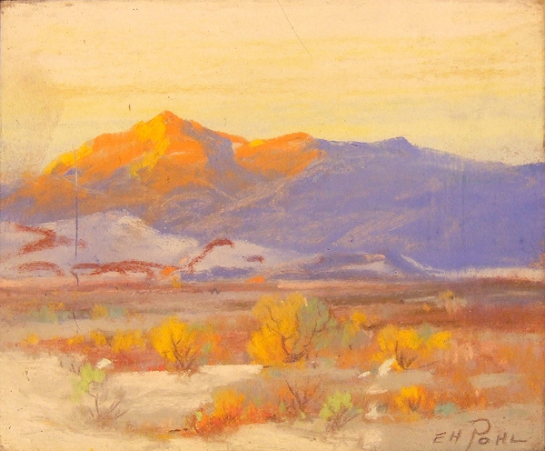 Appraisal: Edward Henry Pohl American - Desert Borego Valley pastel x