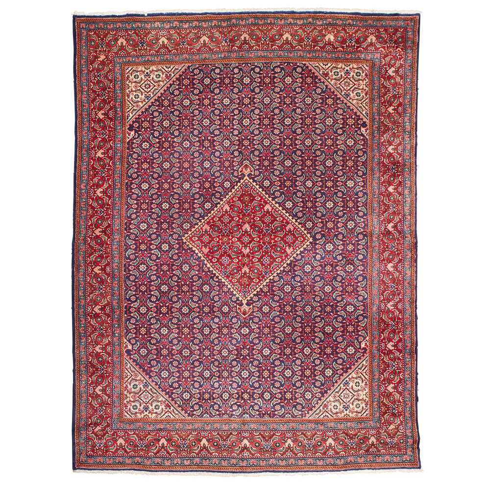 Appraisal: MAHAL CARPET WEST PERSIA LATE TH CENTURY the indigo field