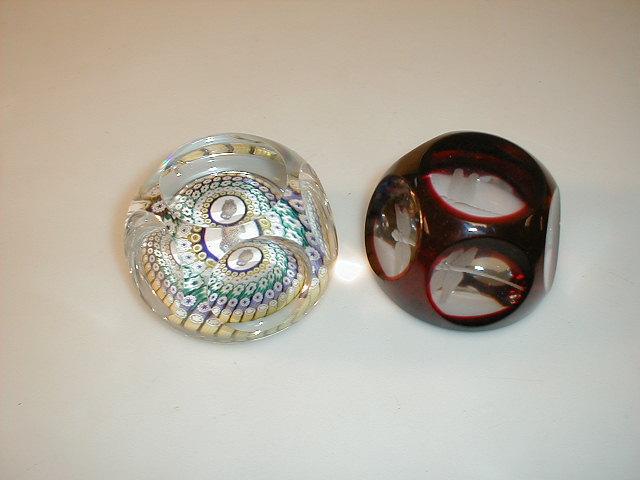 Appraisal: A Whitefriars owl paperweight and another