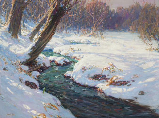 Appraisal: JOHN J INGLIS American Irish - Frozen Snow Banks Flowing