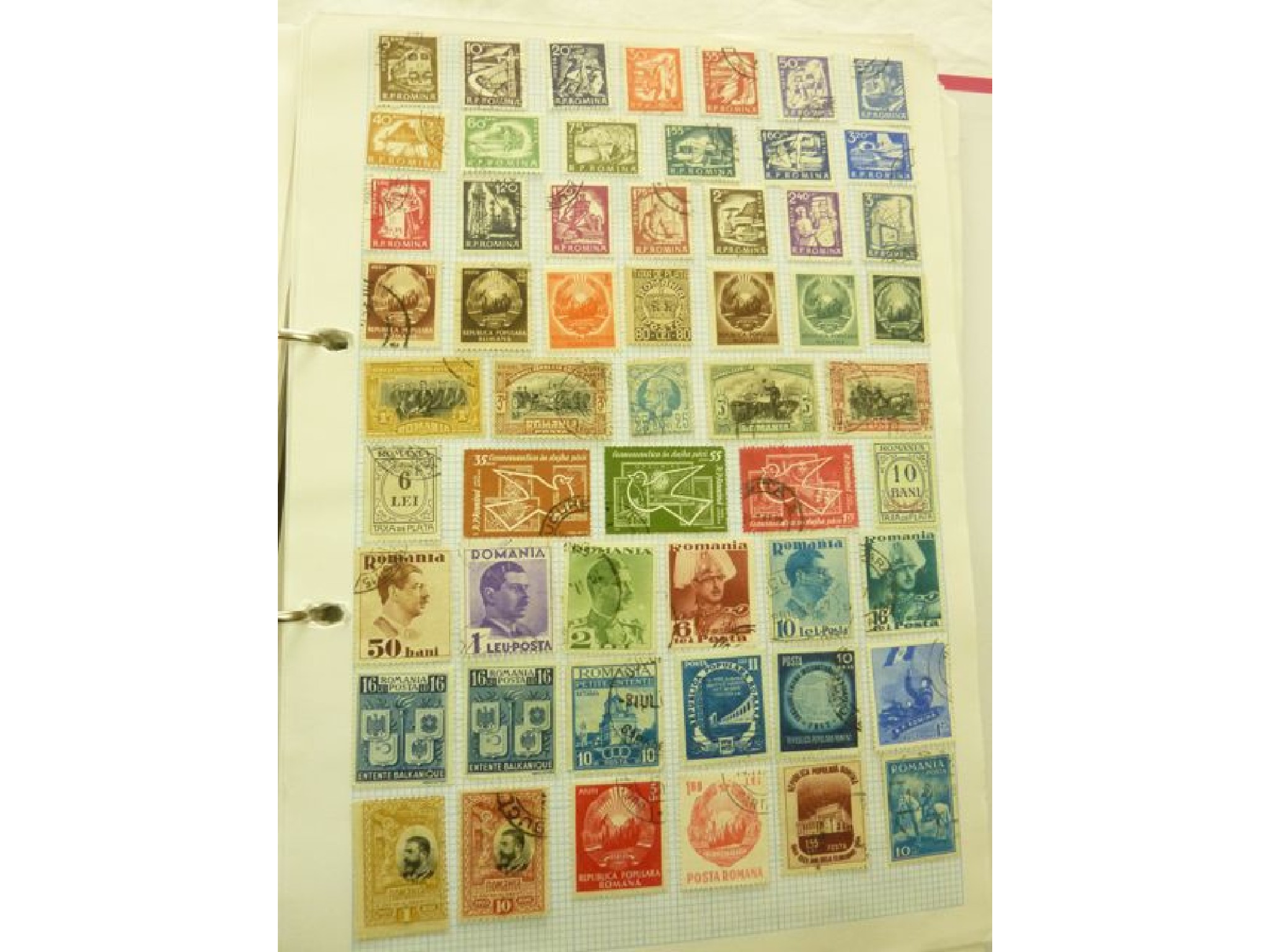 Appraisal: Six folders containing a world stamp collection