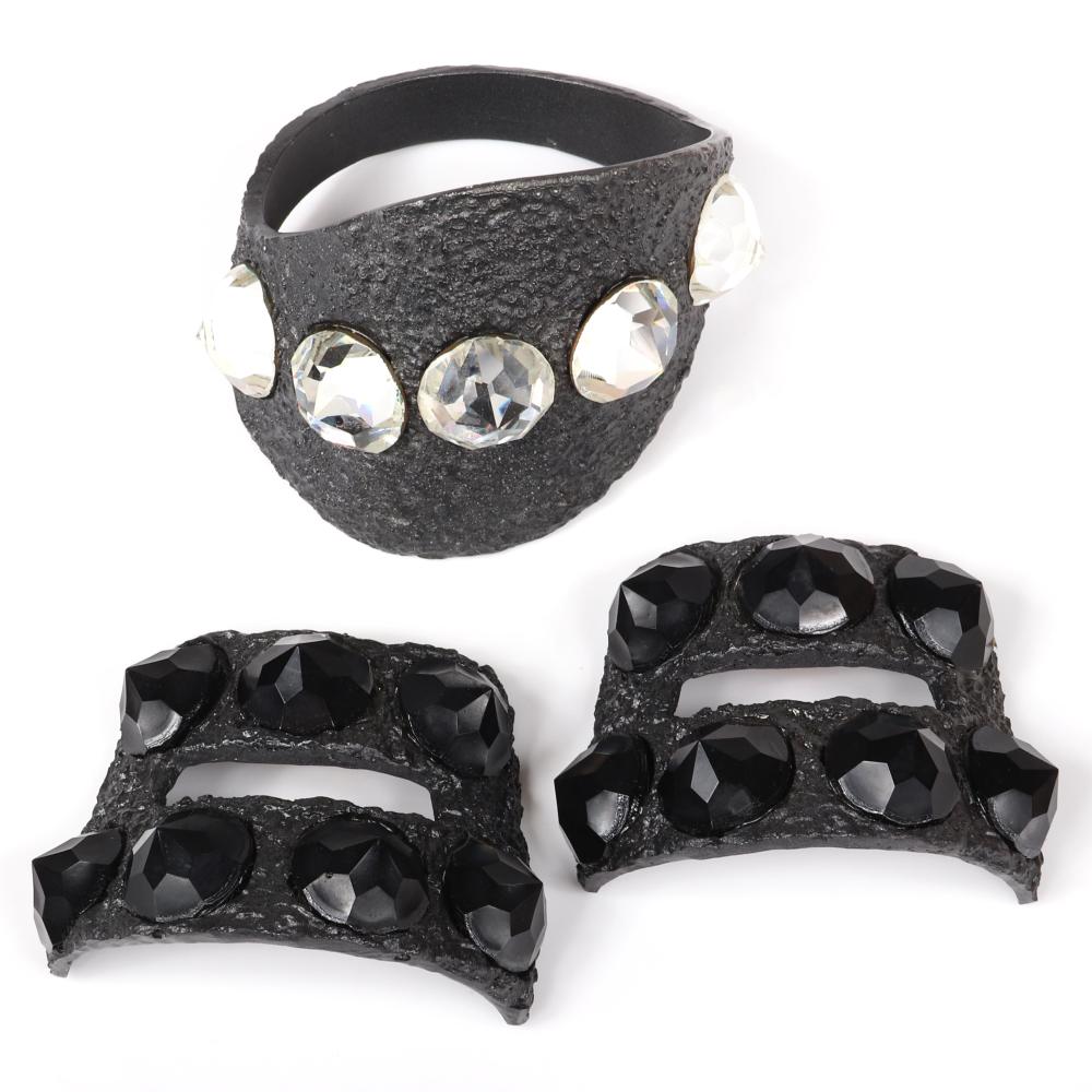 Appraisal: BETTY A MILHELM NEW YORK UNDERGROUND MOD TEXTURED RESIN CUFF