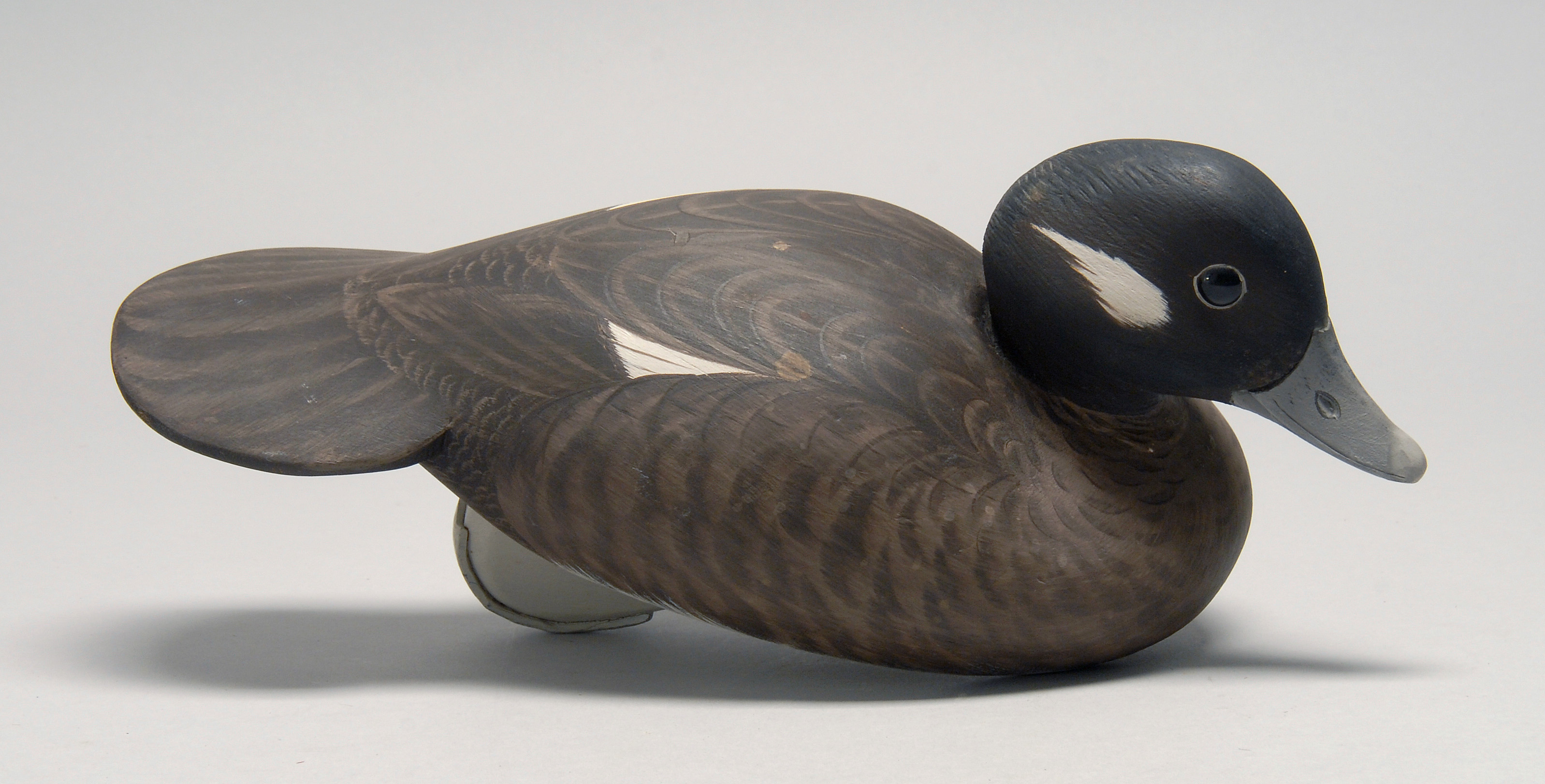 Appraisal: BUFFLEHEAD HEN DECOY By Mary Collins of Wareham Massachusetts Glass