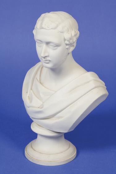 Appraisal: A VICTORIAN PARIAN WARE BUST of a gentleman and a