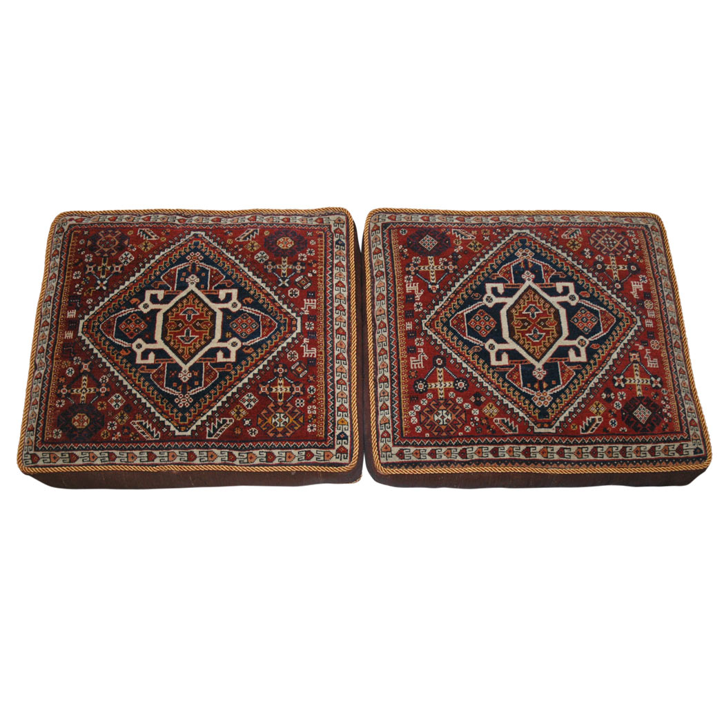 Appraisal: Two Q'ashqa'i Pillows Southwest Persia late th century Each with