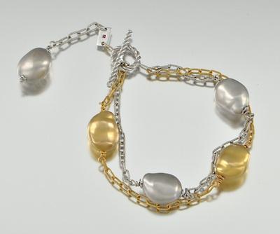 Appraisal: A Roberto Coin Perl'Amore Bracelet k yellow and white gold