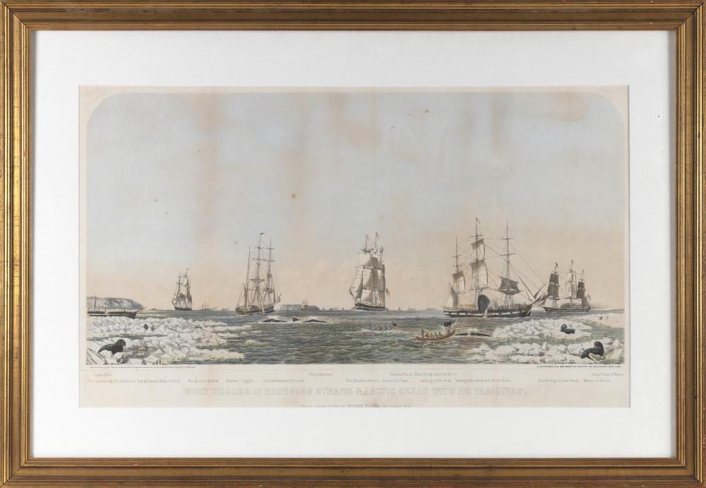 Appraisal: AFTER BENJAMIN RUSSELL BOSTON TH CENTURY RIGHT WHALING IN BEHERING