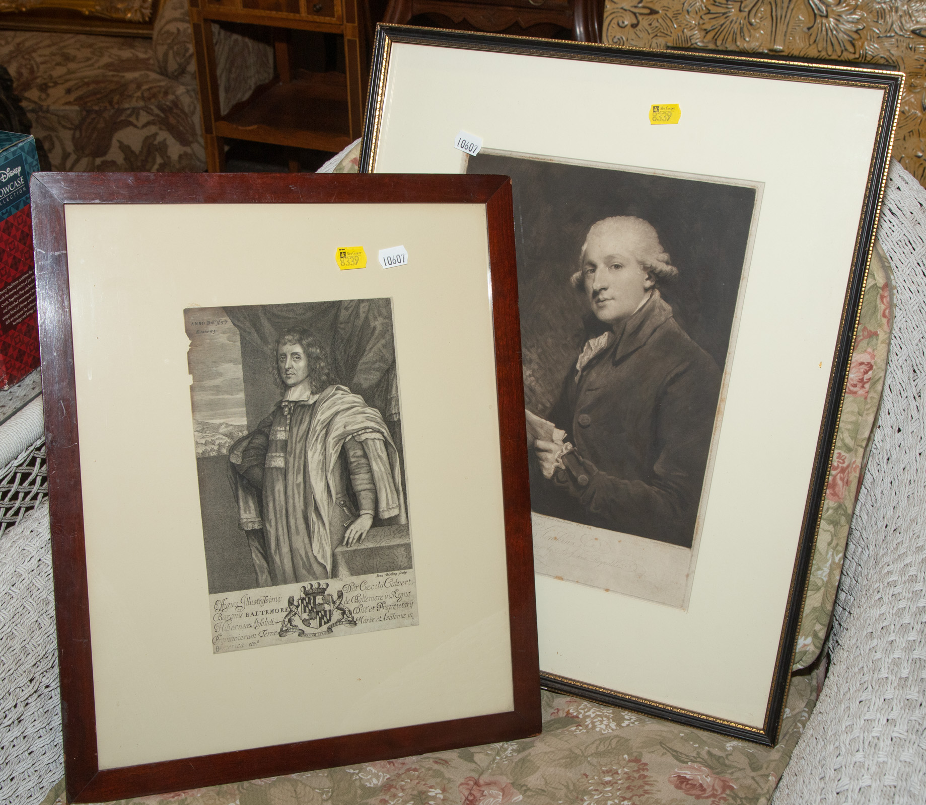 Appraisal: CECIL CALVERT ANTIQUE FRAMED ENGRAVING Early Proprietor of Maryland mid-