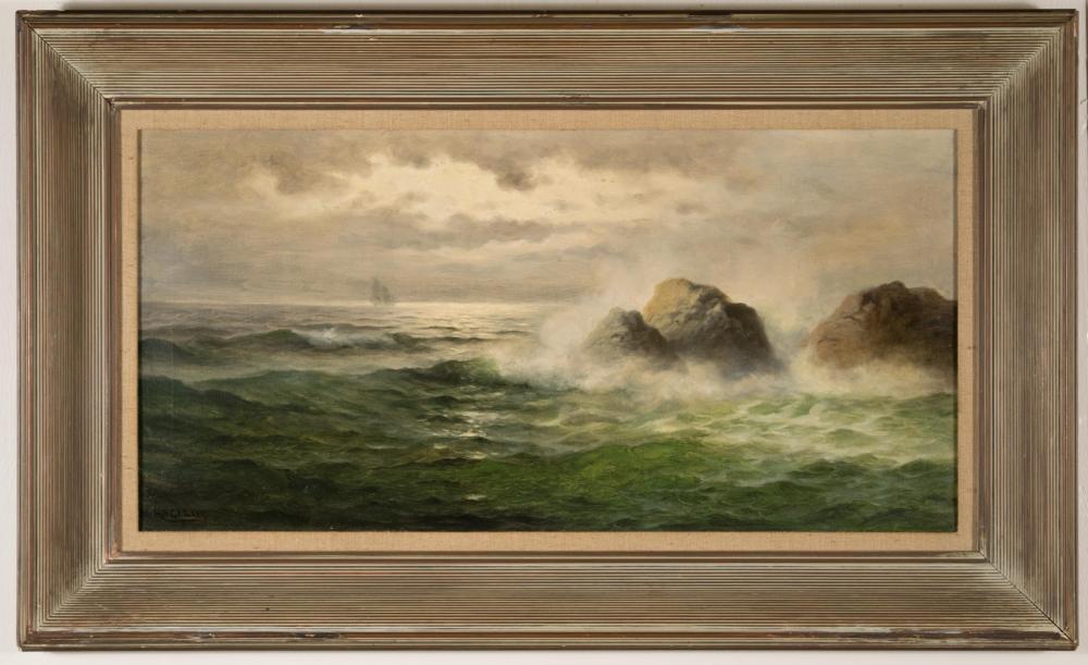 Appraisal: NELS HAGERUP San Francisco CA - oil on canvas seascape