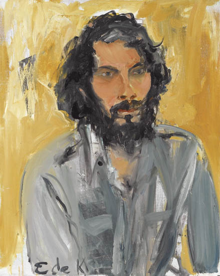 Appraisal: ELAINE DE KOONING Portrait of Jim Bohary Oil on canvas