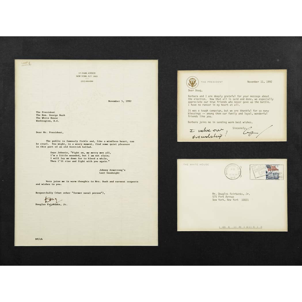 Appraisal: PRESIDENTIAL Typed note signed by President George Bush Sr With