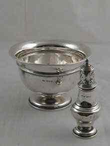 Appraisal: A circular silver rosebowl with everted rim London cm diameter