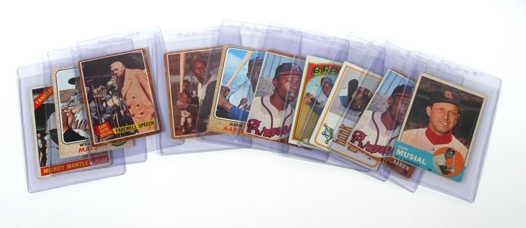 Appraisal: Lot of vintage Topps baseball cards including Hank Aaron Stan