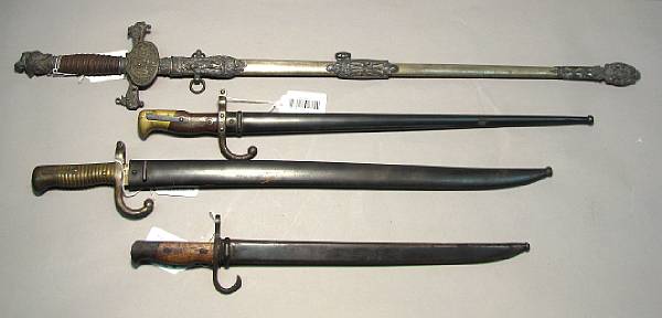 Appraisal: A lot of four edged weapons Including a French Model