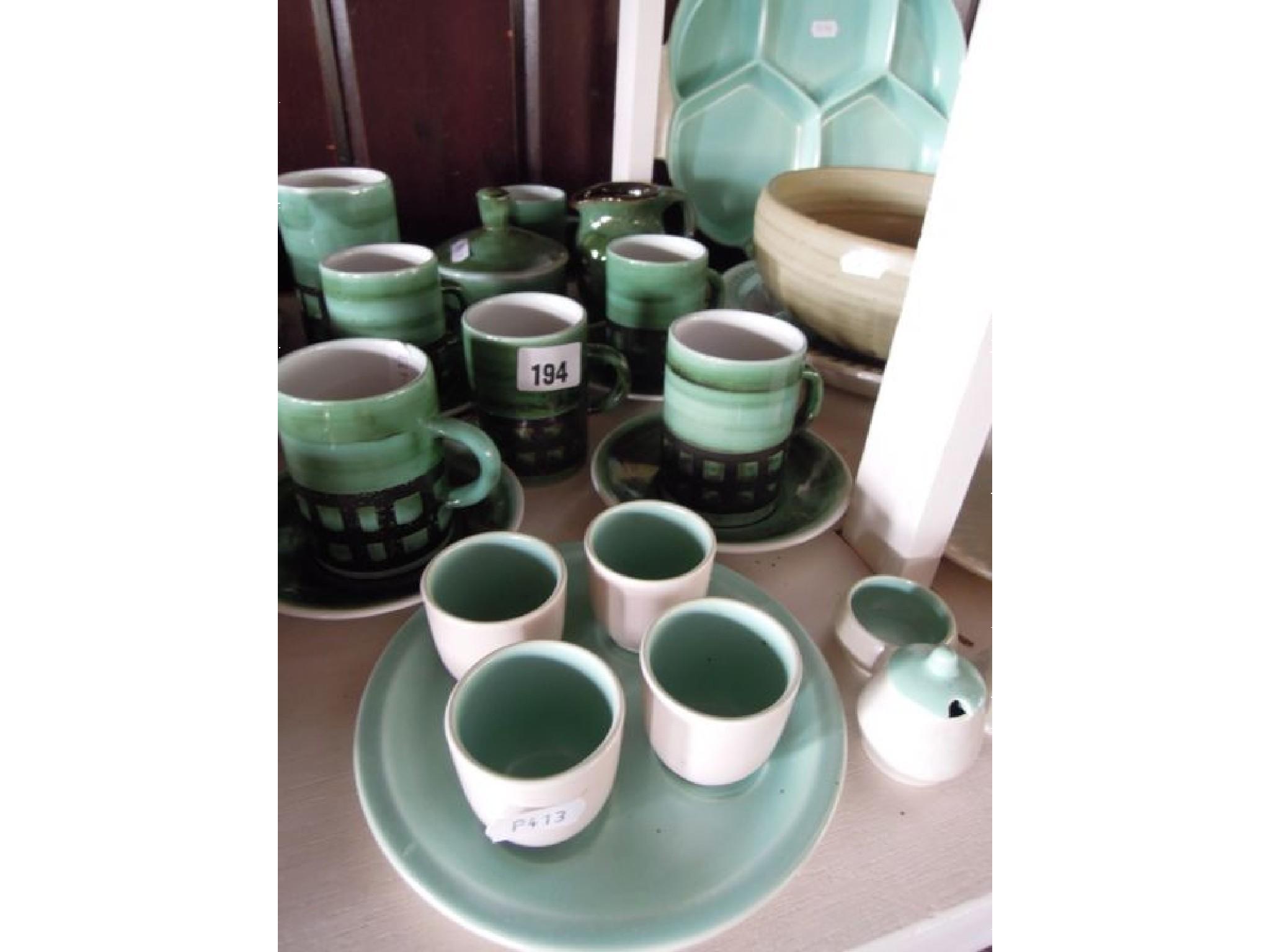 Appraisal: A quantity of Poole Pottery in ice green and seagull